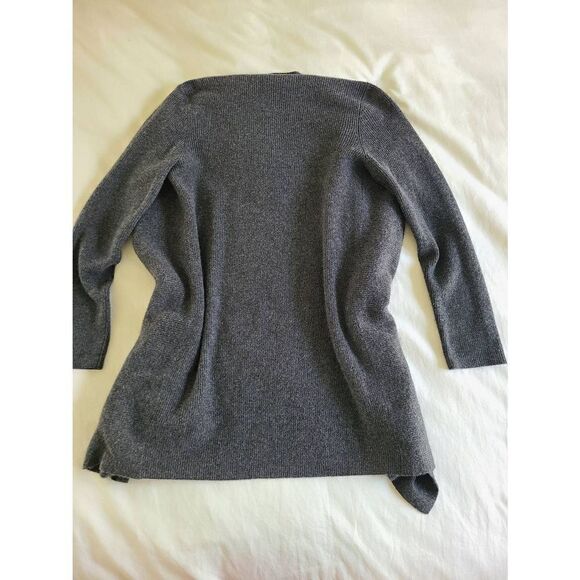 Eileen Fisher Open Cardigan Sweater Women's XS Gray Knit Long Sleeve Cashmere‎ - Picture 3 of 4
